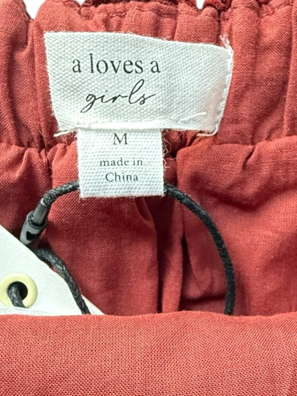 A Loves A Girls 2Pc Set Puff Sleeve Top Corduroy Skirt Rust Burgundy M 10-12Y